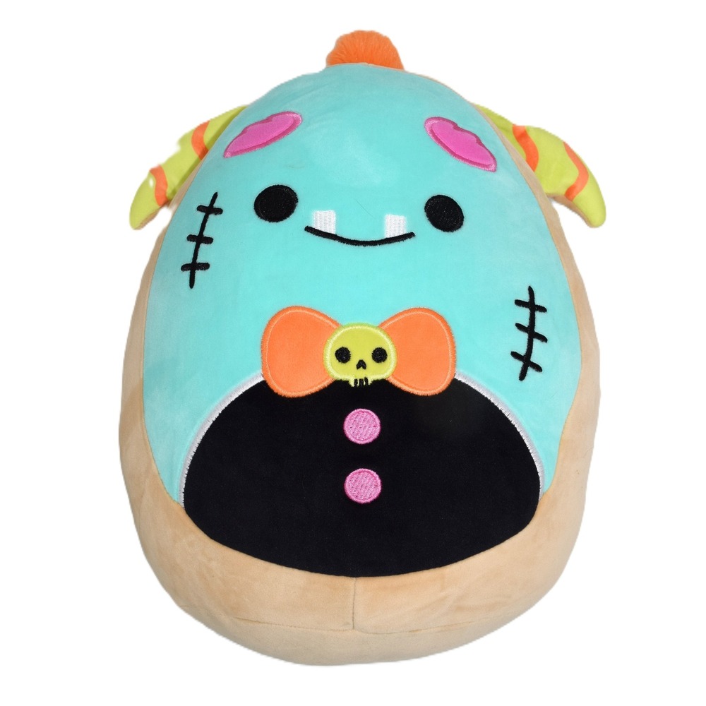 Squishmallows Branko the Monster Cookie Plush Kids 12 Inch Teal Excellent Cond.